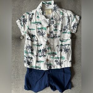Baby Boy Hawaiian Shirt Set